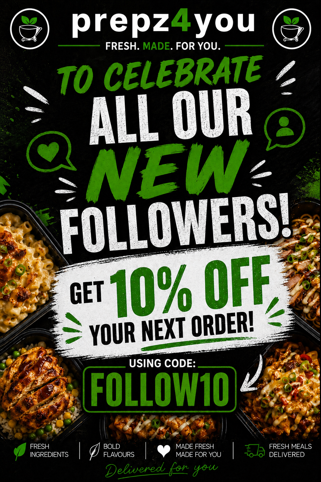 prepz4you — to celebrate all our new followers, get 10% off your next order using code FOLLOW10